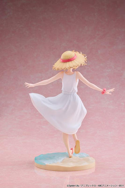 [預訂] 莉可麗絲 錦木千束 1/7模型：白連身裙，草帽，海灘底座，迎風飄揚。