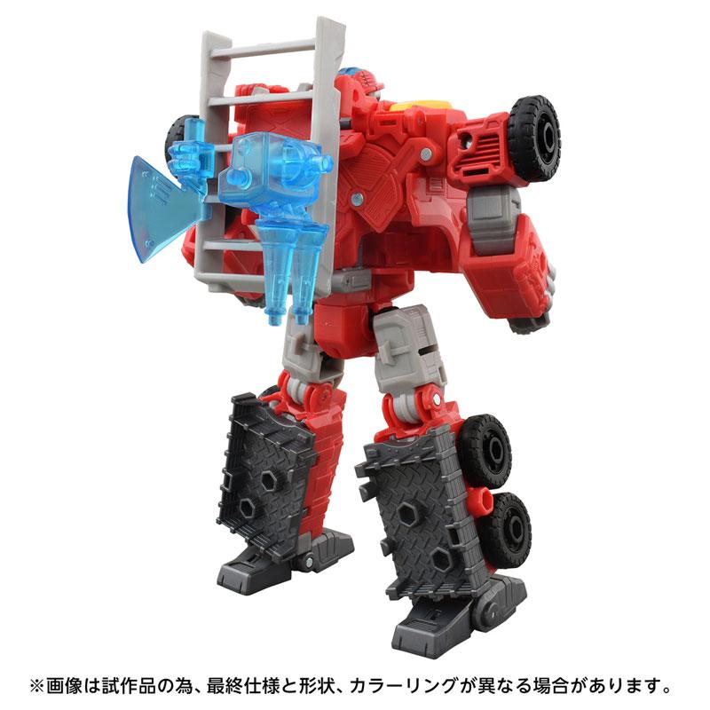 [預訂] 熱浪變形金剛玩具，紅色主體，帶水槍和梯子配件。