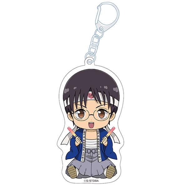 [預訂] 銀魂 Petan娘鑰匙扣，志村新八手持螢光棒的Q版造型。