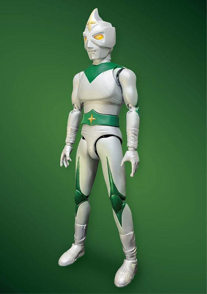 [預訂] HERO ACTION FIGURE NEXT鏡子超人完成品模型，白色與綠色配色。