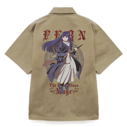 [預訂] 葬送的芙莉蓮 菲倫 刺繡工作襯衫/SAND KHAKI-XL《25年9月預約》
