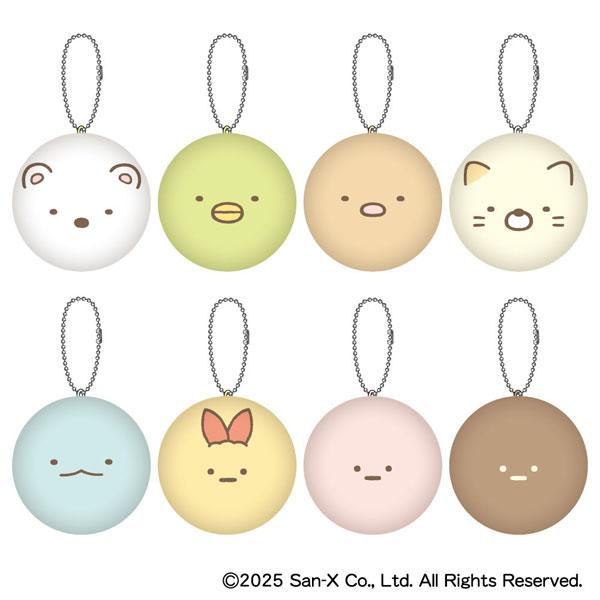 角落小夥伴臉Marucolle！8個入BOX，展示多款圓形表情吊飾。