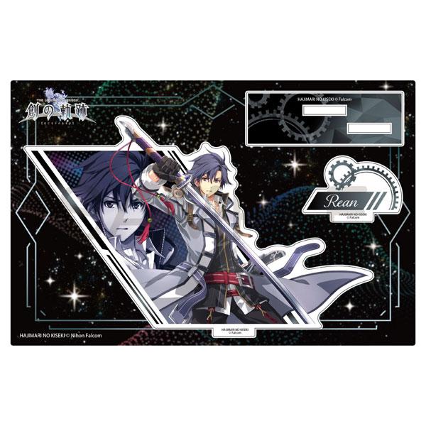 [預訂] 創之軌跡立牌，裏恩持劍站姿，星空背景，帶有角色姓名標籤。