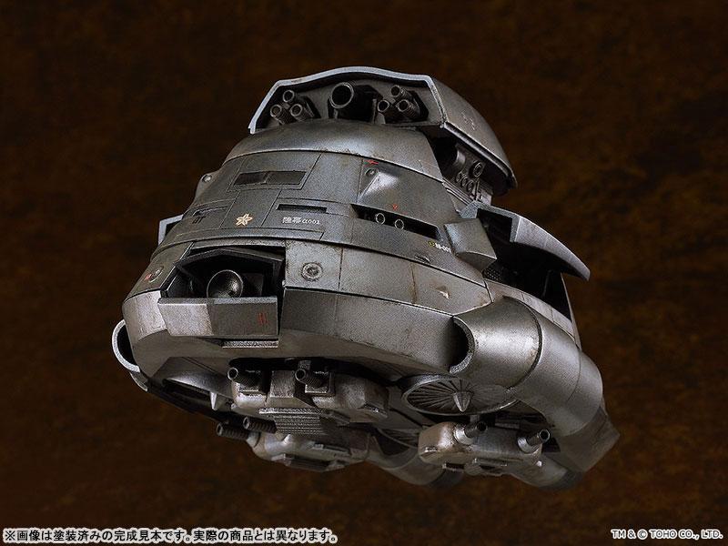 [預訂] MODEROID 『哥吉拉』超級X 模型（1984年上映），灰色機體細節展示。
