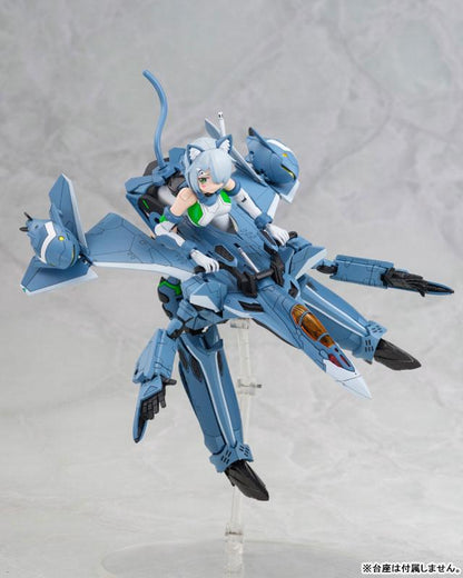 [預訂] ACKS No.MC-11 超時空要塞Δ VF-31A KAIROS SP 模型，藍色機體及貓耳少女人偶。