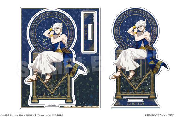 [預訂] 凪誠士郎星座ver全息立牌，身穿服裝坐在寶座上，背景為星空圖案。