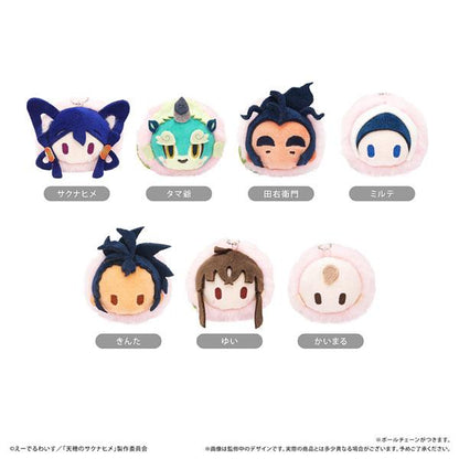 [預訂] 天穗之咲稻姬 櫻餅吉祥物 7個入BOX：顯示七款角色櫻餅造型吉祥物，包括サクナヒメ等。