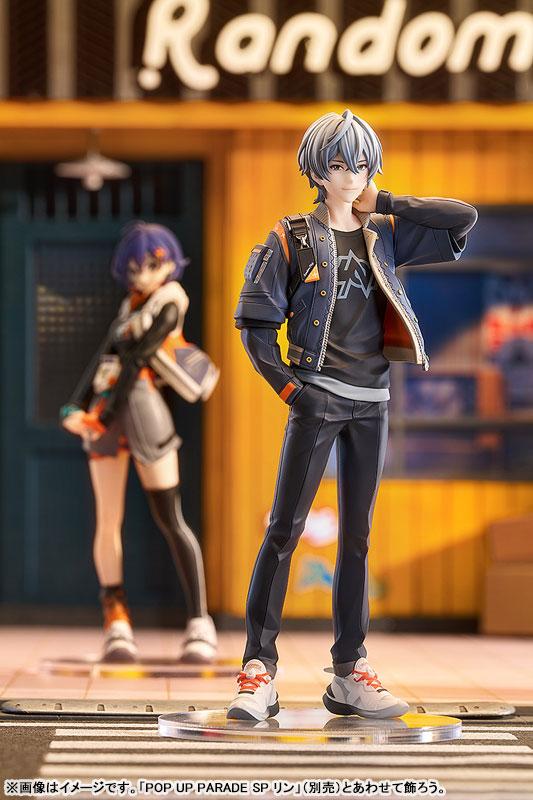 [預訂] POP UP PARADE SP 絕區零 哲 完成品模型，站立姿態，搭配另一款角色模型。