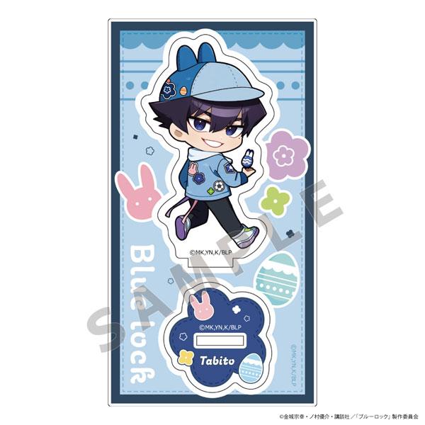 [預訂]藍色監獄 立牌，烏旅人牛仔復活節主題，卡通人物戴帽子拿著兔子玩偶。