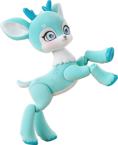 [預訂] 黏土人 鹿 薄荷Ver.，淺藍色小鹿造型，雙腳抬起。