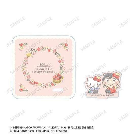 [Pre-order] Ranking of Kings × Sanrio character image Hakuji × Hello Kitty stand with coaster "Pre-order for January 25"