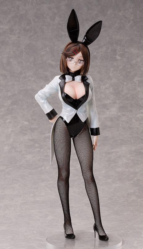 古賀木葉 兔女郎Ver. 1/6 完成品模型，身穿兔女郎裝和西裝外套，戴著眼鏡。