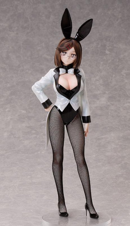 古賀木葉 兔女郎Ver. 1/6 完成品模型，身穿兔女郎裝和西裝外套，戴著眼鏡。