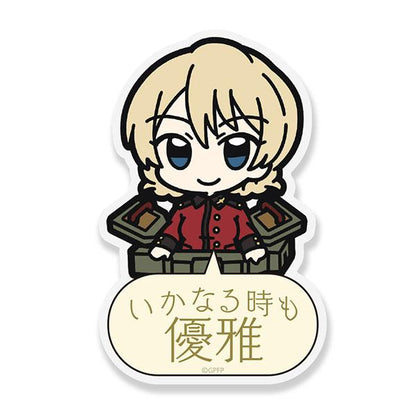 大吉嶺壓克力夾子，少女與戰車最終章，Q版人物造型，帶日文標語。