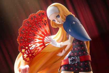 茱娜 1/7 完成品模型：手持紅色花紋扇，身穿花紋連衣裙，細節精美。