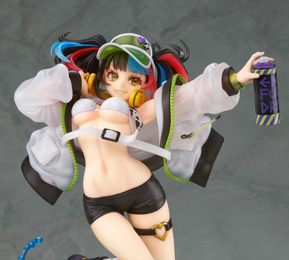 Fate/Grand Order Berserker/清少納言 1/7 完成品模型，手持噴漆罐，戴耳機，笑容滿面。