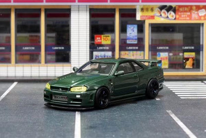 [預訂] 1/64 日產 天際線 GTR R34 (NISMO) CUSTOMIZED 深綠色《24年9月預約》