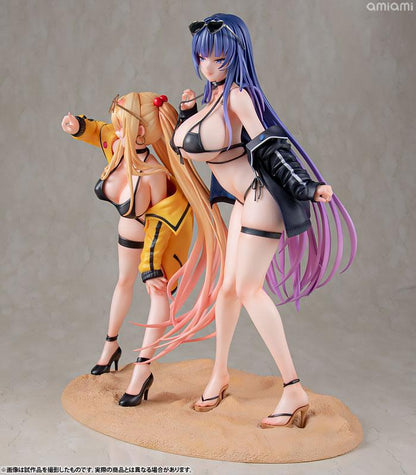尤娜與小百合1/6完成品模型套裝，比基尼泳裝，附專用臺座。