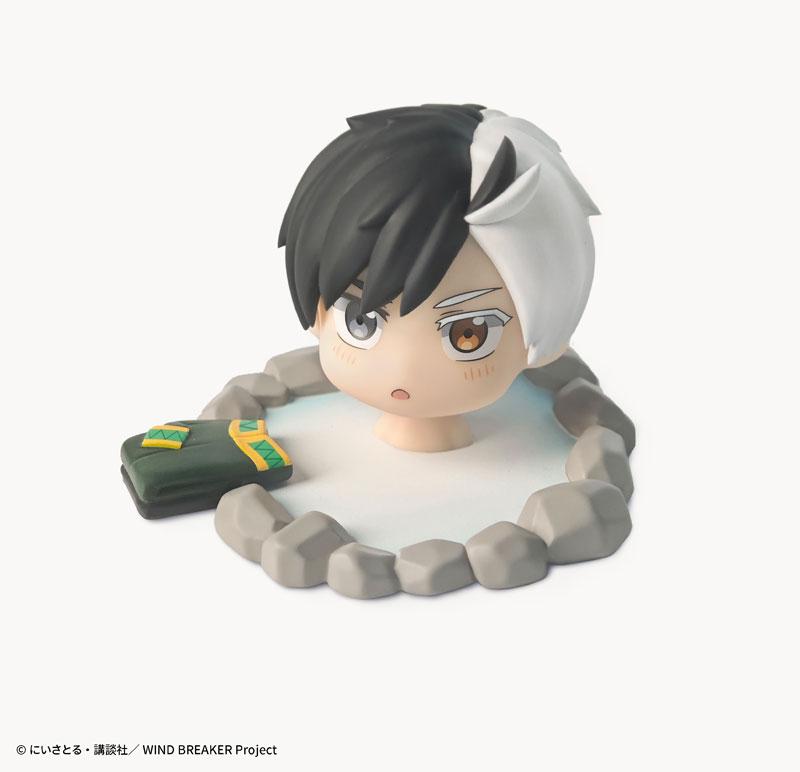 [預訂] AFORCE×DRAGON HORSE Like湯系列 防風少年 交換模型其中一款，半黑半白髮色角色上半身，配石頭底座。