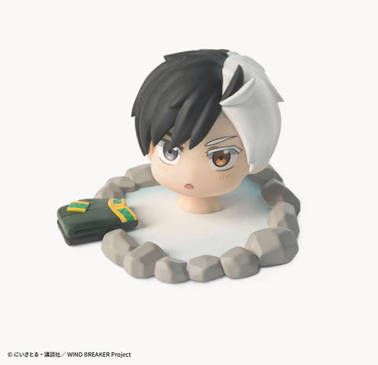 [預訂] AFORCE×DRAGON HORSE Like湯系列 防風少年 交換模型其中一款，半黑半白髮色角色上半身，配石頭底座。