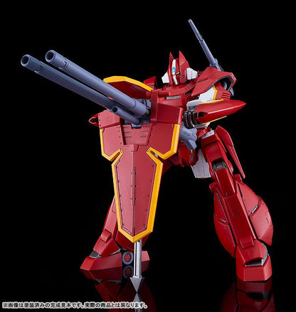 [預訂] MODEROID 機甲界 加里安重裝改 模型，紅色機體配備雙管炮。