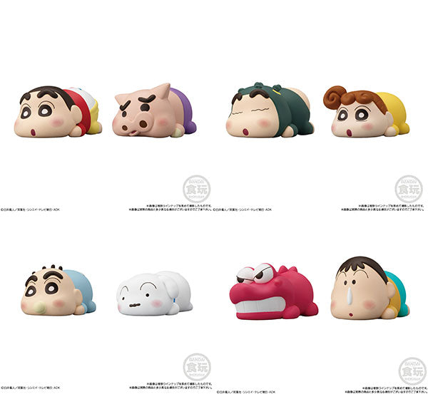 [預訂] Mocchiri Kororin 蠟筆小新 食玩 12個入BOX, 展示一組造型可愛的角色玩偶。