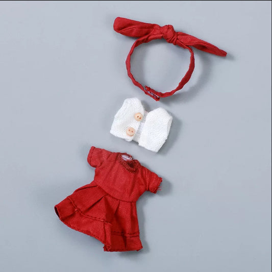 緋紅小屋物語・洋裝套組 [OB11/黏土娃]