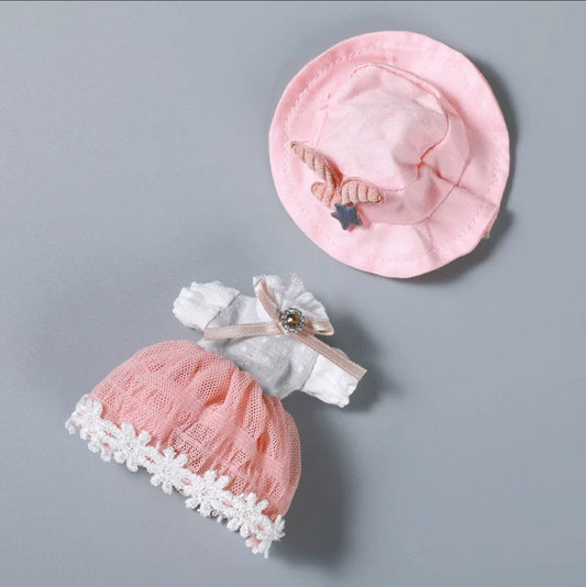 草莓雪酪・漁夫帽套組 [OB11/黏土娃]