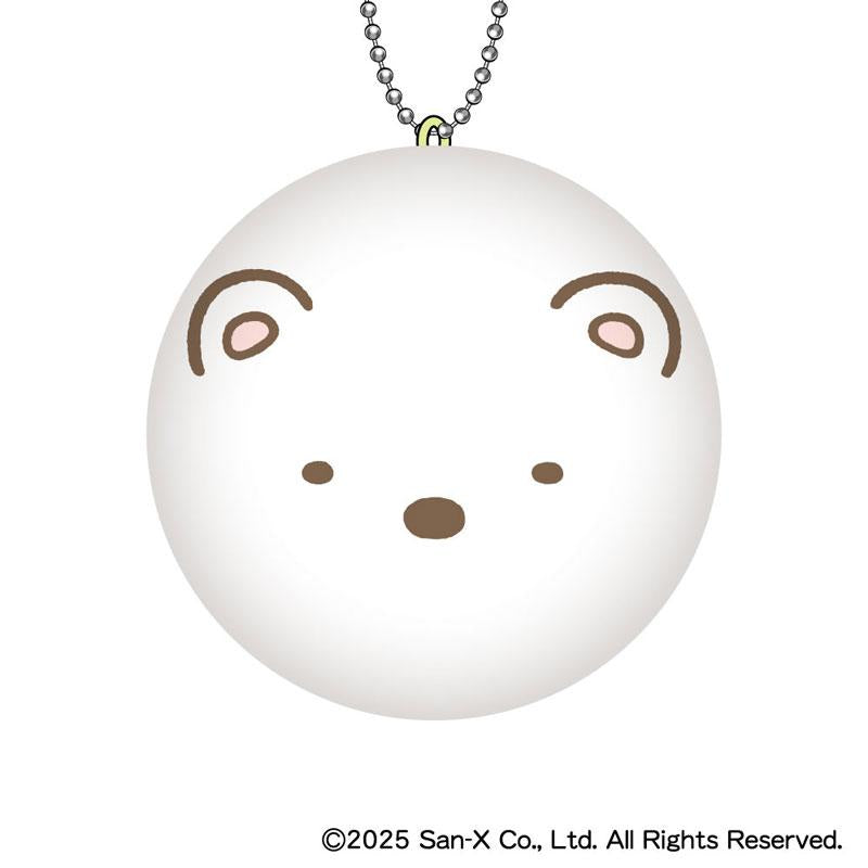 角落小夥伴臉 Marucolle！吊飾，白色圓形設計，簡單卡通表情。