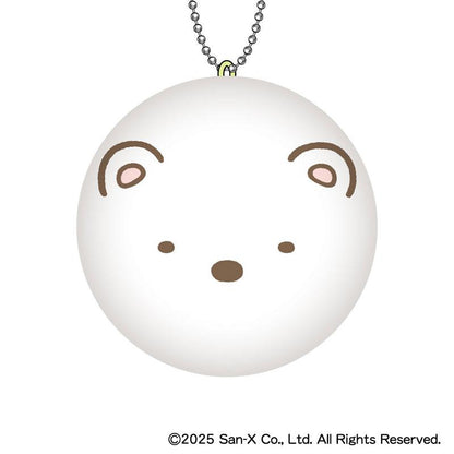 角落小夥伴臉 Marucolle！吊飾，白色圓形設計，簡單卡通表情。