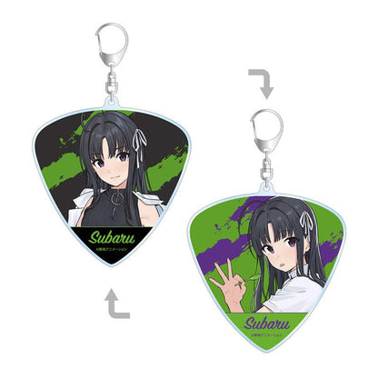 [Pre-order] Girls Band Cry Anhe Subaru Guitar Pick Double-Sided Large Keychain "Pre-order for February 25"