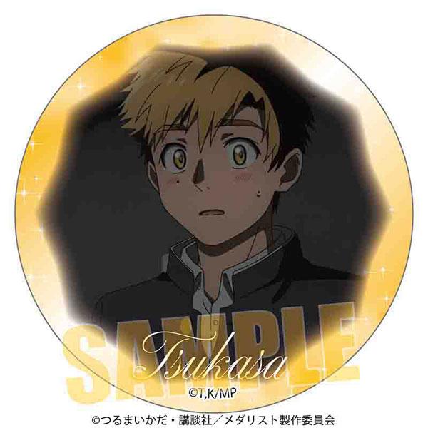 金牌得主 回憶徽章：明浦路司F的徽章，顯示一個帶有金色背景的年輕男性角色。