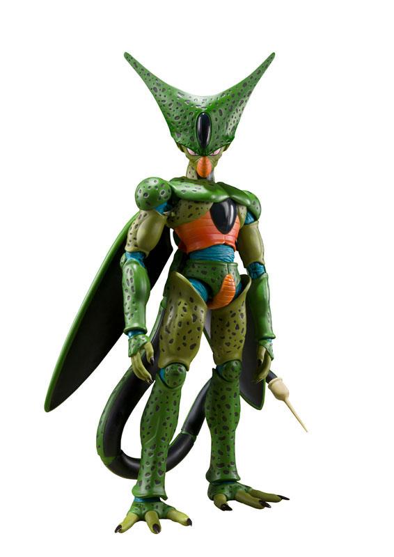 [預訂] S.H.Figuarts 斯路 第一形態(再販版)站立全身像，綠色外骨骼細節。
