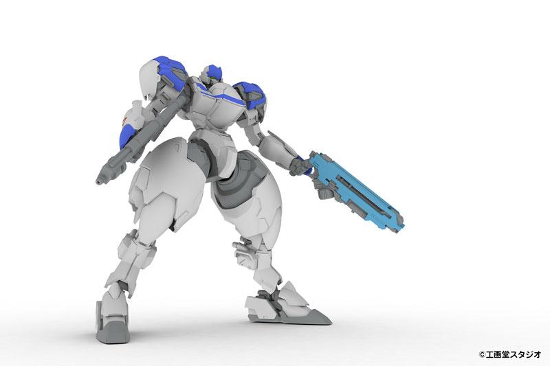 POWERDoLLS2 1/48 X-4S 裝甲步兵模型，白色藍色，戰鬥姿態。