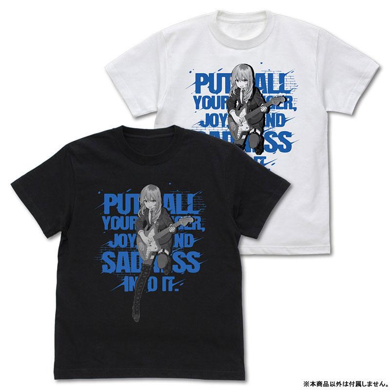 河原木桃香 T恤：黑白兩款，印有彈吉他的河原木桃香圖案及藍色文字。