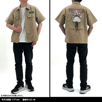 [預訂] 葬送的芙莉蓮 芙莉蓮 刺繍工作襯衫/SAND KHAKI-M《25年9月預約》