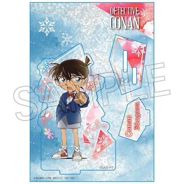 [預訂] Shine系列立牌：江戶川柯南指著前方，雪花背景。