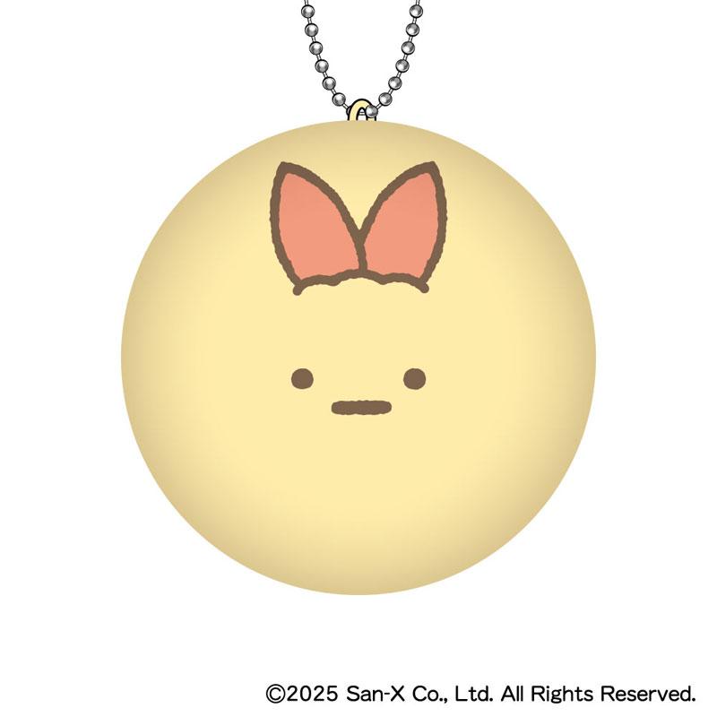角落小夥伴臉 Marucolle！吊飾，黃色圓形，有蝴蝶結裝飾，為8個入BOX其中一款設計。