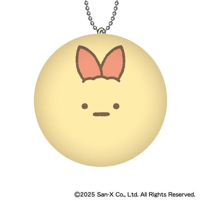 角落小夥伴臉 Marucolle！吊飾，黃色圓形，有蝴蝶結裝飾，為8個入BOX其中一款設計。