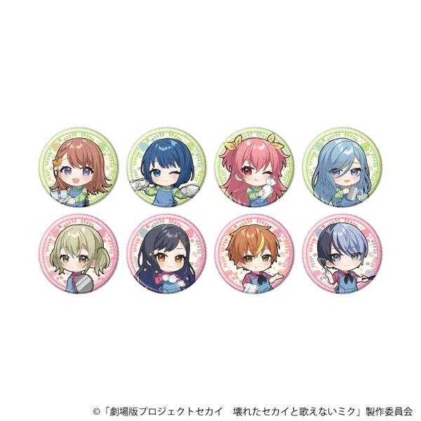 [預訂] 迷你角色徽章，劇場版世界計畫合作咖啡廳原創插圖，8個入BOX展示。