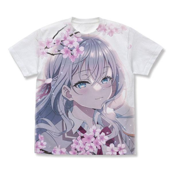 [Pre-order] TV animation "Ellie's classmate who sits next to her and whispers in Russian from time to time" Alisa Mikhailovna Kujo full pattern T-shirt/WHITE-XL "December 24 reservation"