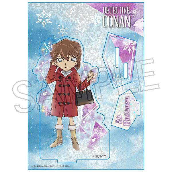 [預訂] 名偵探柯南 Shine系列，灰原哀立牌，身穿紅色外套，手提黑色包包，雪花背景。