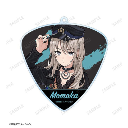 [Pre-order] Girls Band Cry Kawaraki Momo guitar pick type double-sided large keychain "Pre-order in February 25"