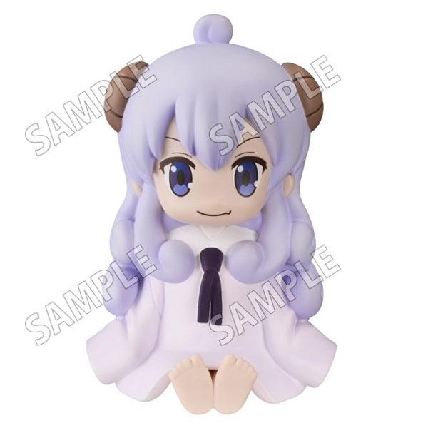 [預訂] 街角魔族2丁目 等身大Yorishiro邪神像軟膠存錢筒，帶角和尾巴的Q版角色坐姿造型。