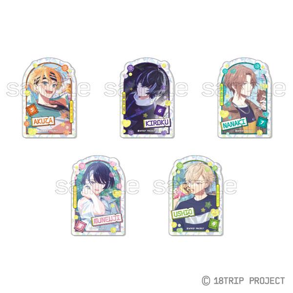 [預訂] 18TRIP 珠寶牌Collection Vol.2 五款角色立牌，包含AKUZA, KIROKU, NANAKI, MUNEJI, USHIO。