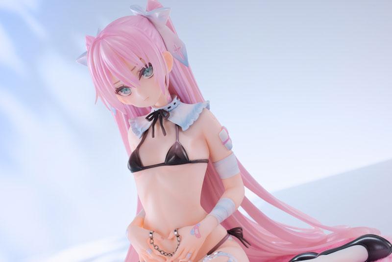 rurudo 氏「HATSUNE・THUMB CUFFS Ver.」1/6 完成品模型：粉色頭髮角色身穿比基尼和手銬。