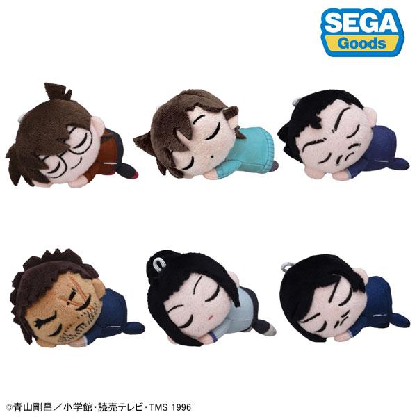 [預訂] 名偵探柯南晚安毛公仔Puchi Vol.6，6個入BOX展示，角色皆為睡眠姿態。