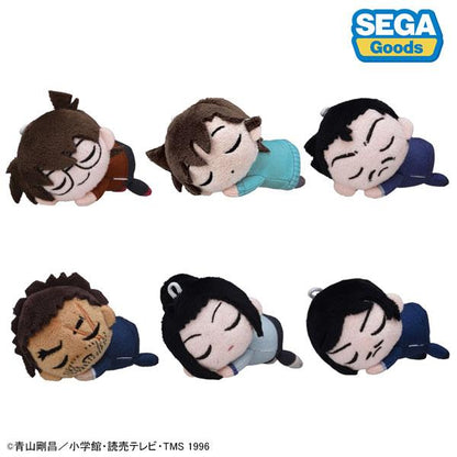 [預訂] 名偵探柯南晚安毛公仔Puchi Vol.6，6個入BOX展示，角色皆為睡眠姿態。