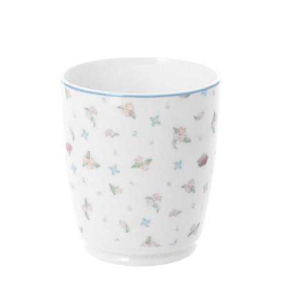 [預訂] 忍者亂太郎 Noritake Collabo 二年生 Cute Flower 馬克杯，白色底，花朵圖案。