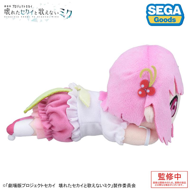 [預訂] 躺臥毛公仔“鳳笑夢”，粉紅色頭髮，趴臥姿勢。